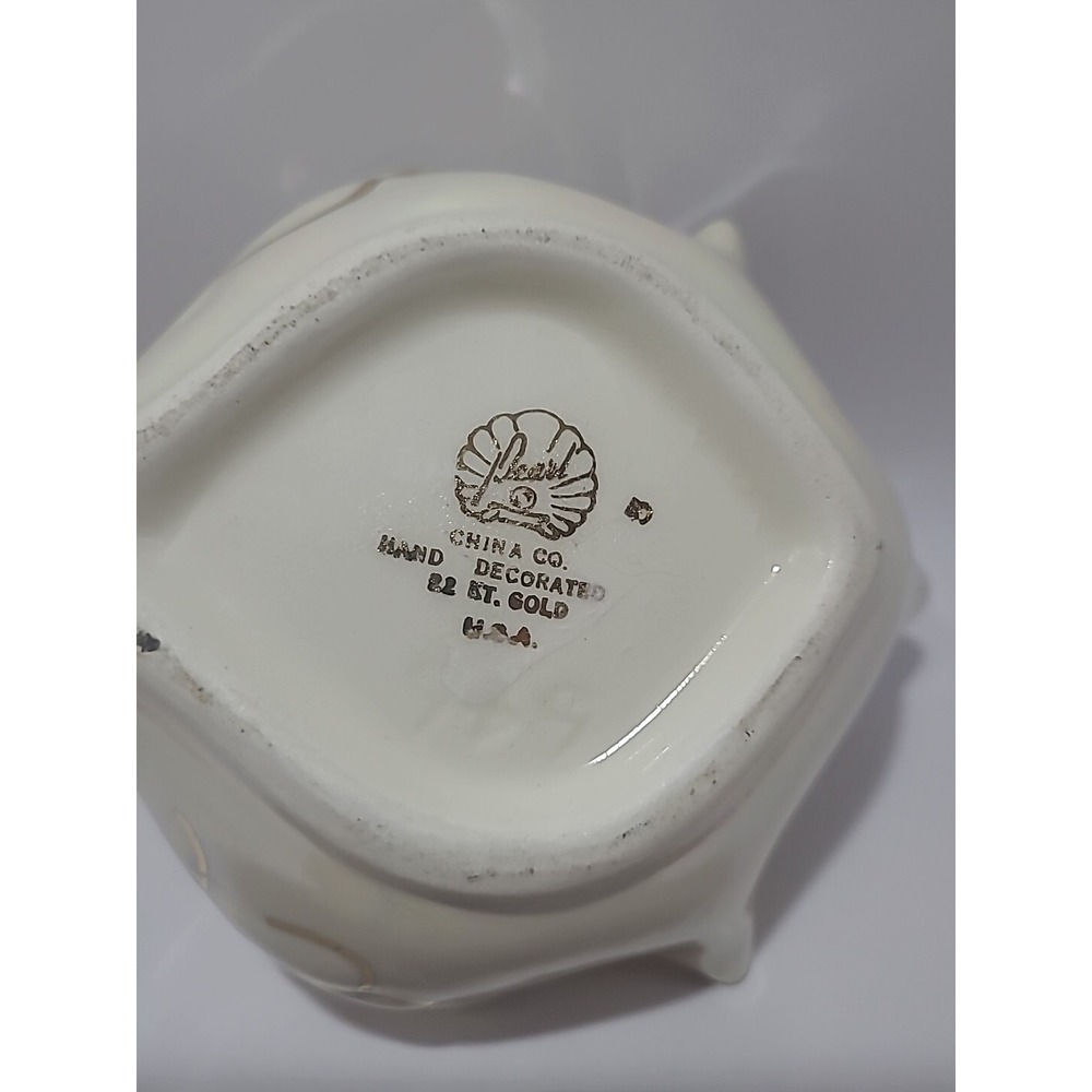 Small Lusterware Swan Candle Holder‎ Pearl China Co Hand Decorated 22KT Gold USA - Picture 4 of 5